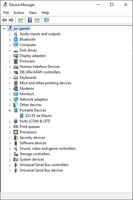 Device Manager Galaxy S3 FE
